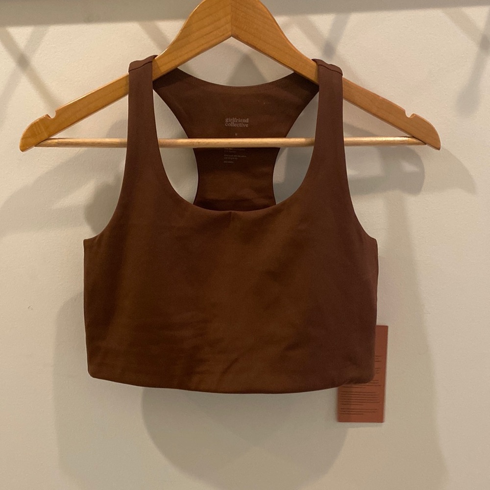 Girlfriend Collective Paloma Bra in color “Earth”